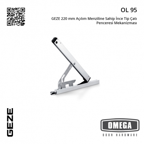 GEZE 220 mm Açılım Menziline Sahip İnce Tip Çatı Penceresi Mekanizması