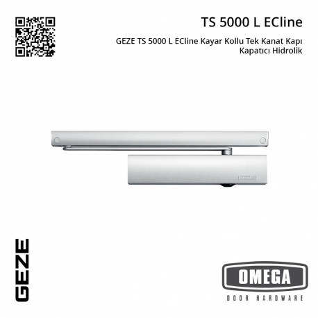 GEZE TS 5000 L ECline Kayar Kollu Tek Kanat Kapı Kapatıcı Hidrolik