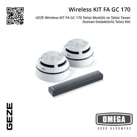 GEZE Wireless KIT FA GC 170 Telsiz Modülü ve Telsiz Tavan Duman Dedektörlü Telsiz Kiti